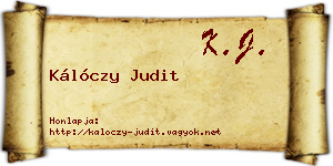 Kálóczy Judit névjegykártya